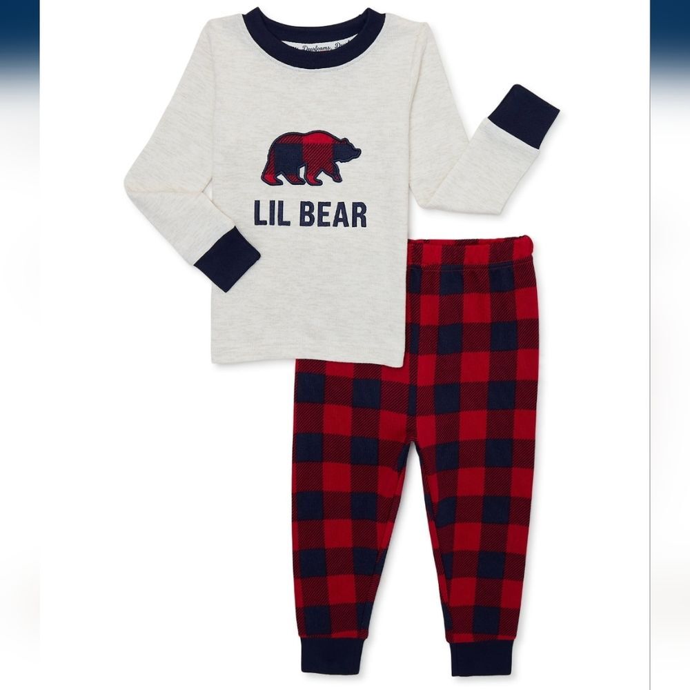 Dearfoams Buffalo Plaid Family Matching PJs 2-piece set Size 10 Unisex